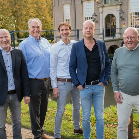 Vlnr Hans Roegiers Ralph van Helden Rogier Kuijpers Frans Kemper Patrick van den Hoven