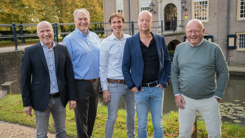 Vlnr Hans Roegiers Ralph van Helden Rogier Kuijpers Frans Kemper Patrick van den Hoven